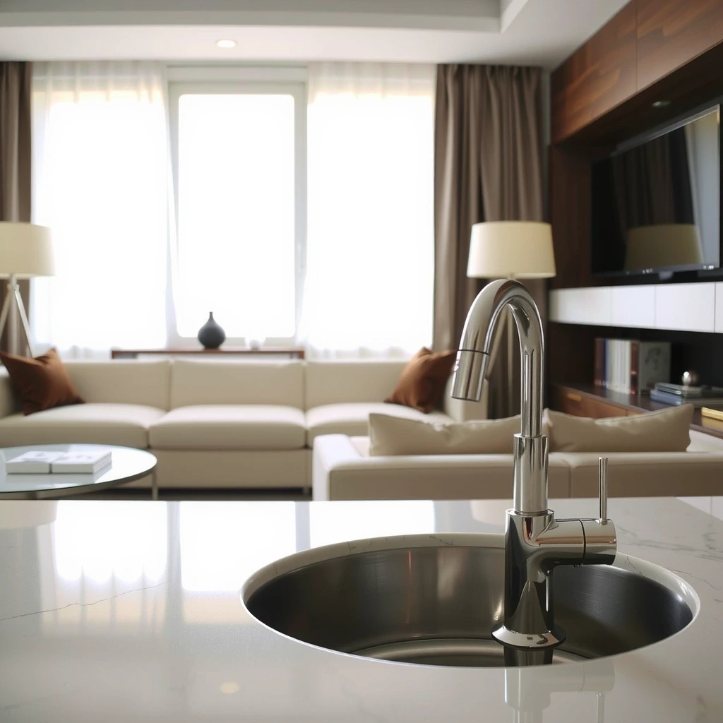 Serene Makati interior with pristine surfaces