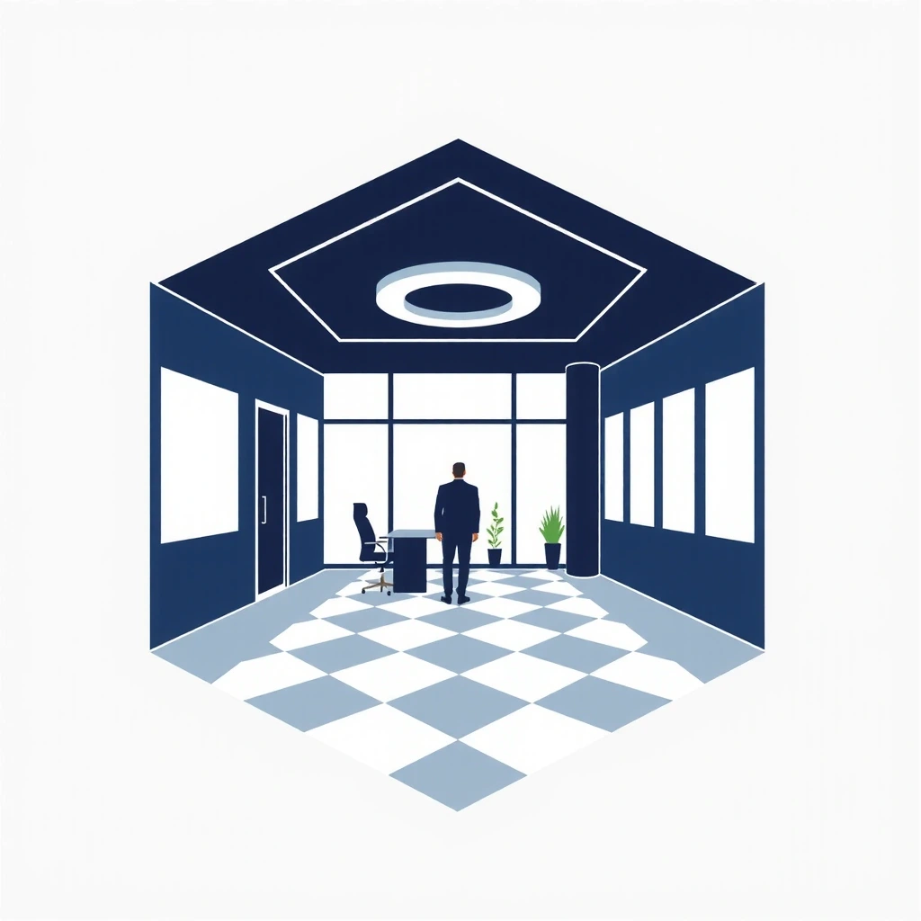 Abstract illustration of commercial cleaning efficiency